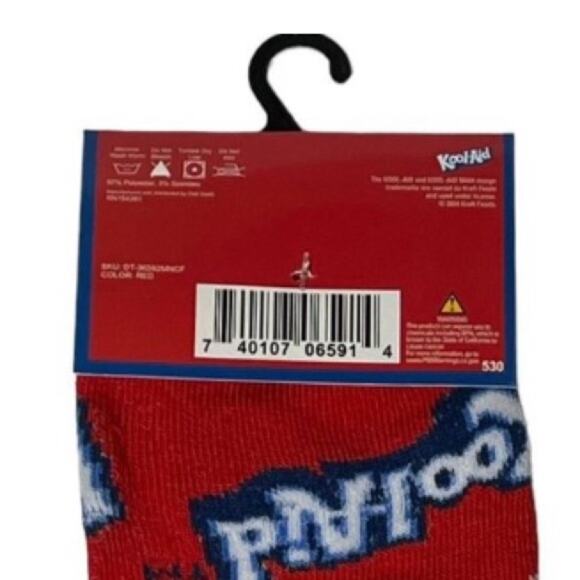 Kool-Aid Red Novelty Crew Socks - Picture 4 of 6